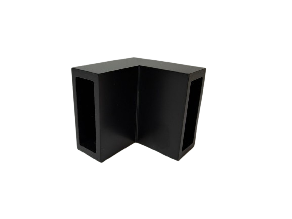 UNION EN ESCUADRA PARA CANCEL DE BAÑO NEGRO ACERO INOXIDABLE 304