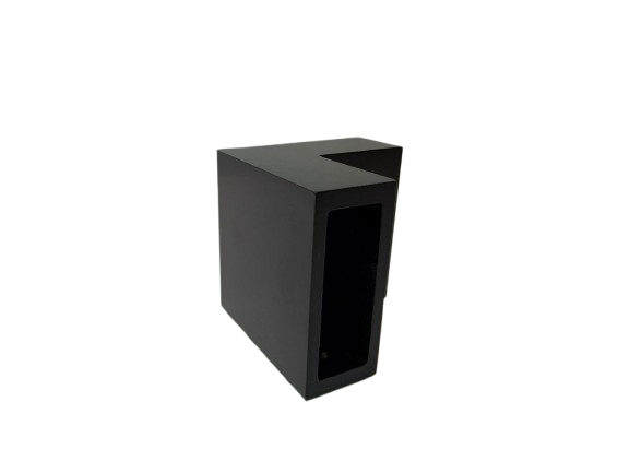 UNION EN ESCUADRA PARA CANCEL DE BAÑO NEGRO ACERO INOXIDABLE 304