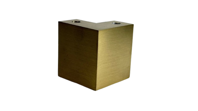 UNION EN ESCUADRA PARA CANCEL DE BAÑO ORO MATE ACERO INOXIDABLE 304
