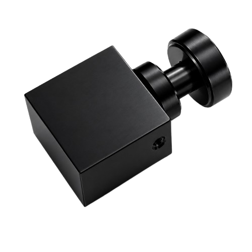 CONECTOR VIDRIO BARRA DE TOPE PARA CANCEL DE BAÑO NEGRO ACERO INOXIDABLE 304