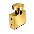 CONECTOR VIDRIO BARRA DE TOPE ORO BRILLANTE ACERO INOXIDABLE 304