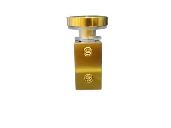 CONECTOR VIDRIO BARRA DE TOPE ORO MATE ACERO INOXIDABLE 304