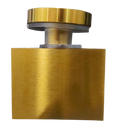 CONECTOR VIDRIO BARRA DE TOPE ORO MATE ACERO INOXIDABLE 304