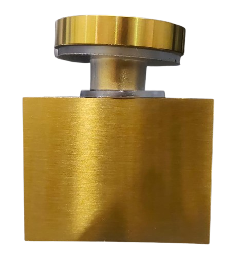 CONECTOR VIDRIO BARRA DE TOPE ORO MATE ACERO INOXIDABLE 304