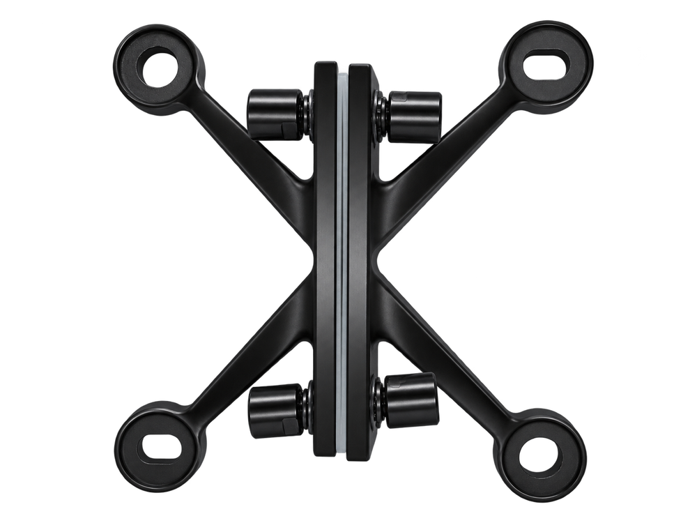 ARAÑA DE CUATRO PATAS CON PORTACOSTILLA SLIM NEGRO ACERO INOXIDABLE 304