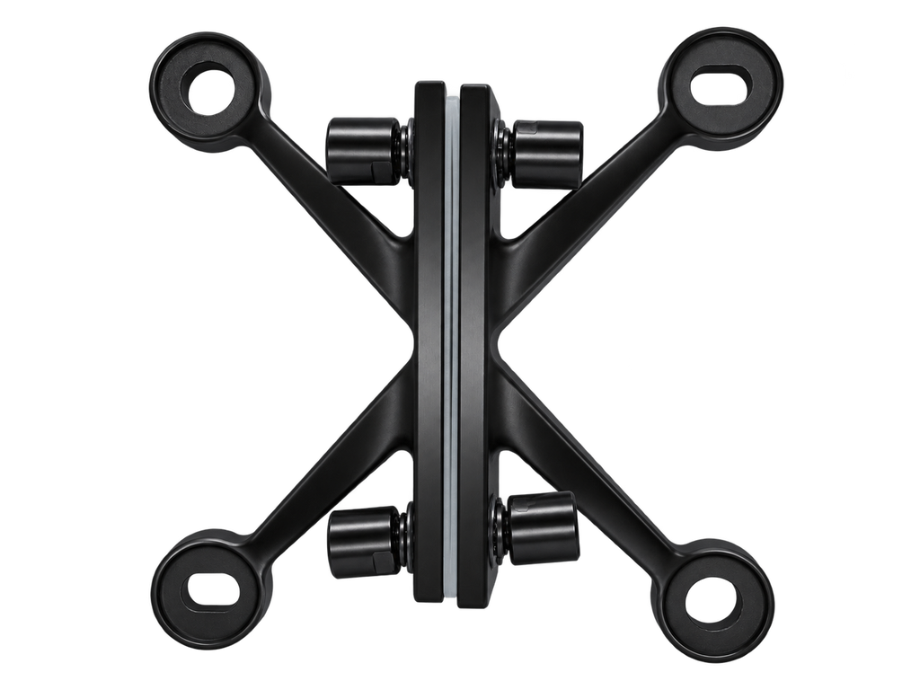 ARAÑA DE CUATRO PATAS CON PORTACOSTILLA SLIM NEGRO ACERO INOXIDABLE 304