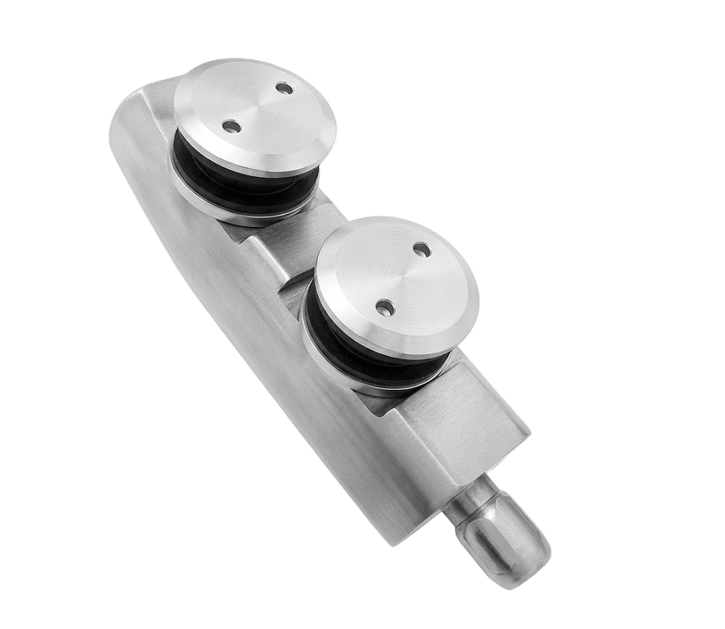 HERRAJE ALEMAN SENCILLO CON PIVOTE SATIN ACERO INOXIDABLE 304