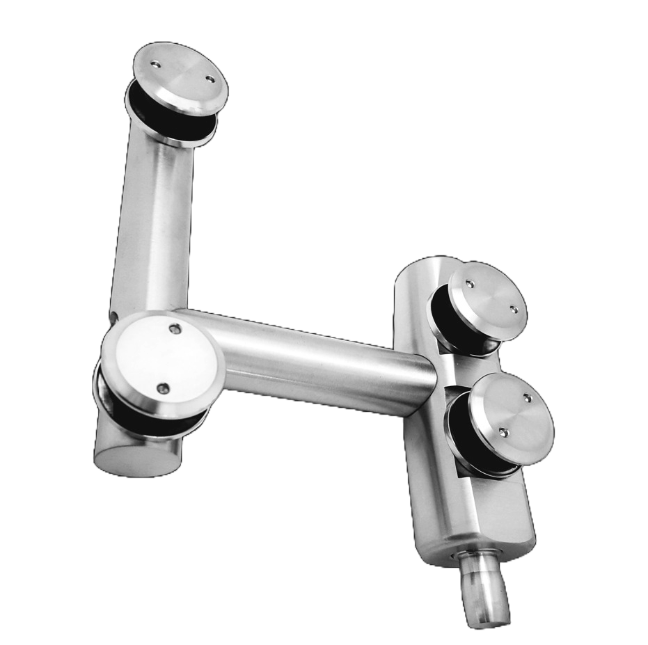 HERRAJE ALEMAN TIPO L CON PIVOTE SATIN ACERO INOXIDABLE 304