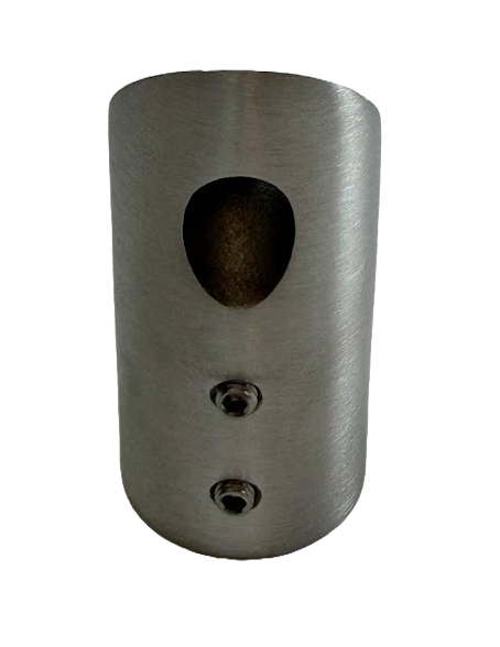 HERRAJE DE MURO A VIDRIO PARA BRAZO ESTABILIZADOR SATIN ACERO INOXIDABLE 304