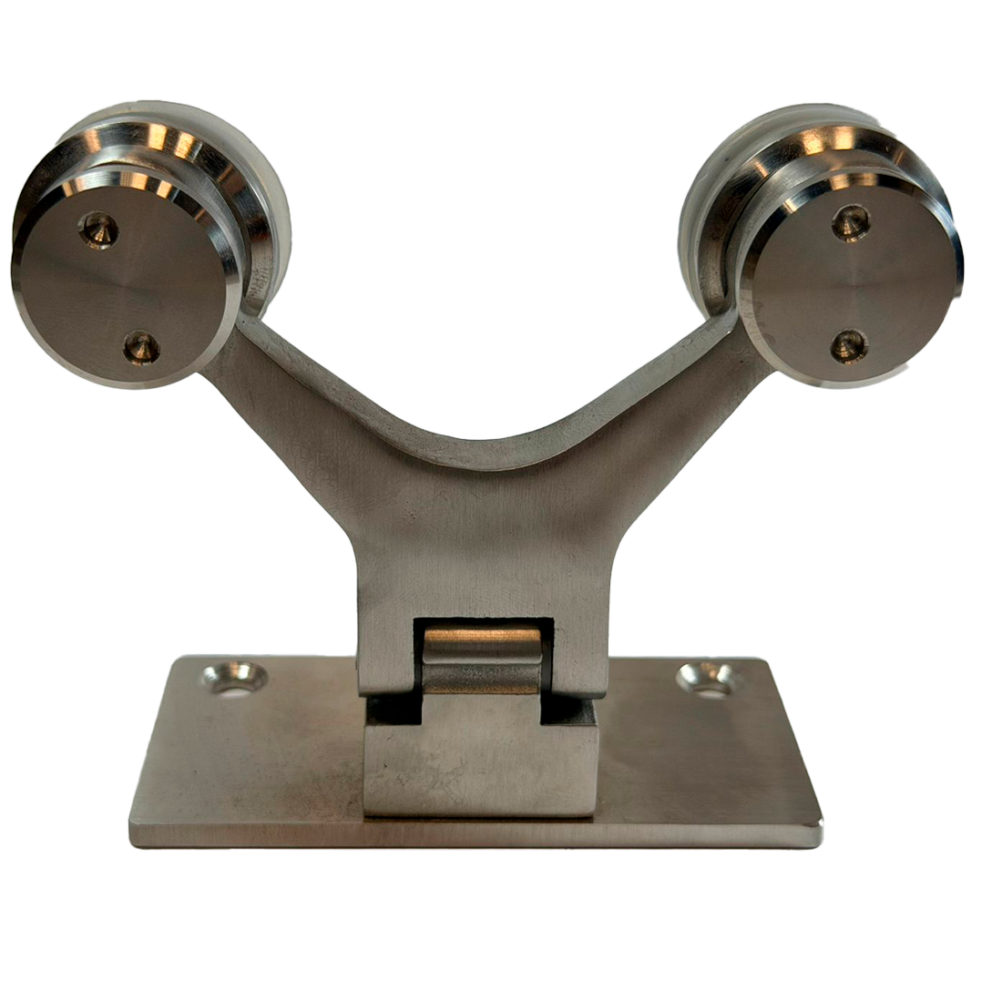 BISAGRA ARAÑA MURO A VIDRIO SATIN ACERO INOXIDABLE 304