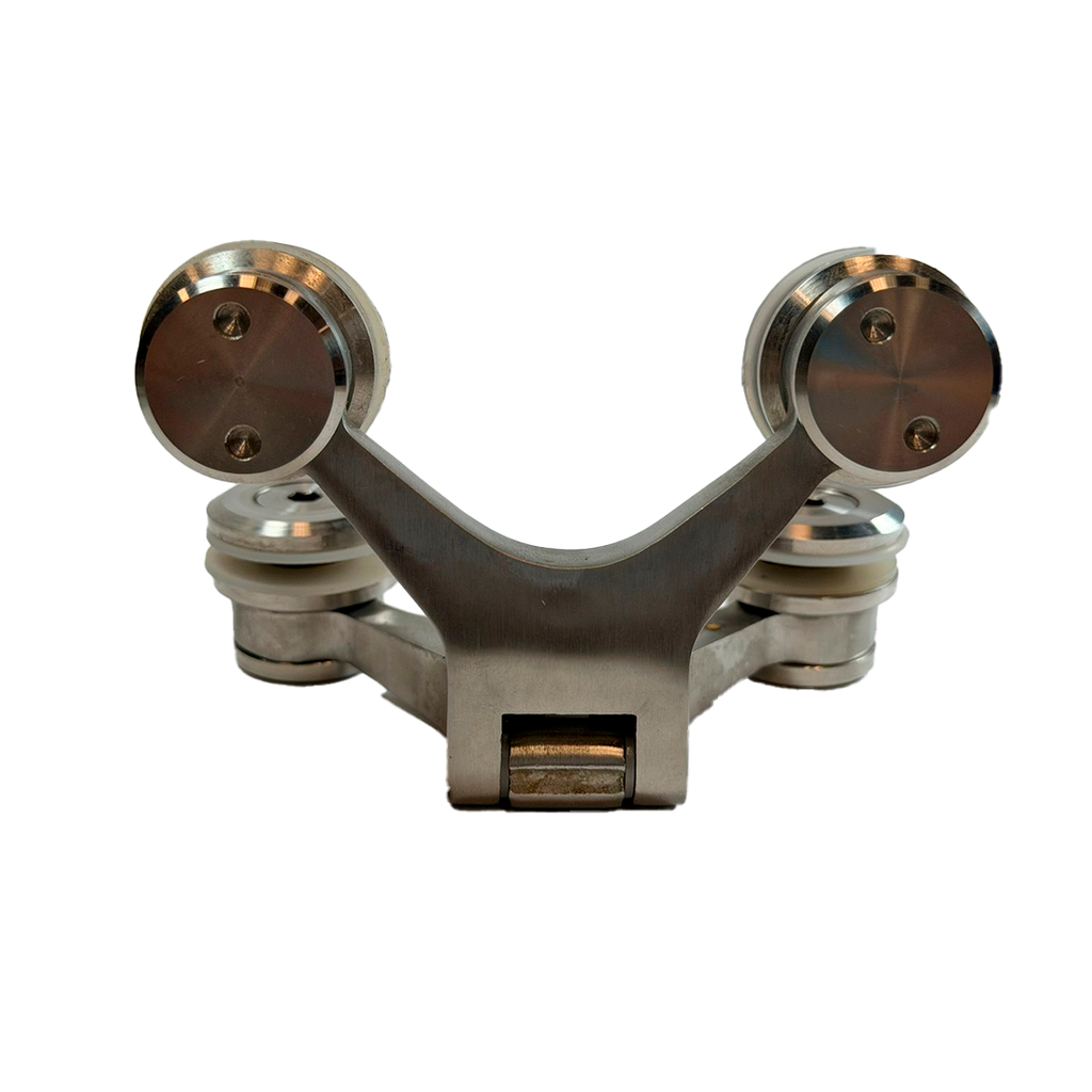 BISAGRA ARAÑA VIDRIO A VIDRIO SATIN ACERO INOXIDABLE 304