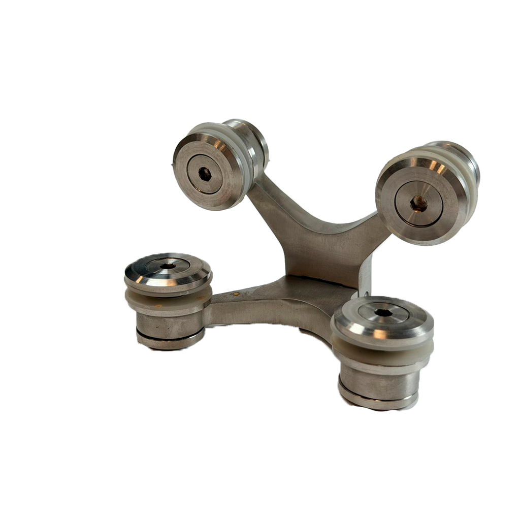 BISAGRA ARAÑA VIDRIO A VIDRIO SATIN ACERO INOXIDABLE 304