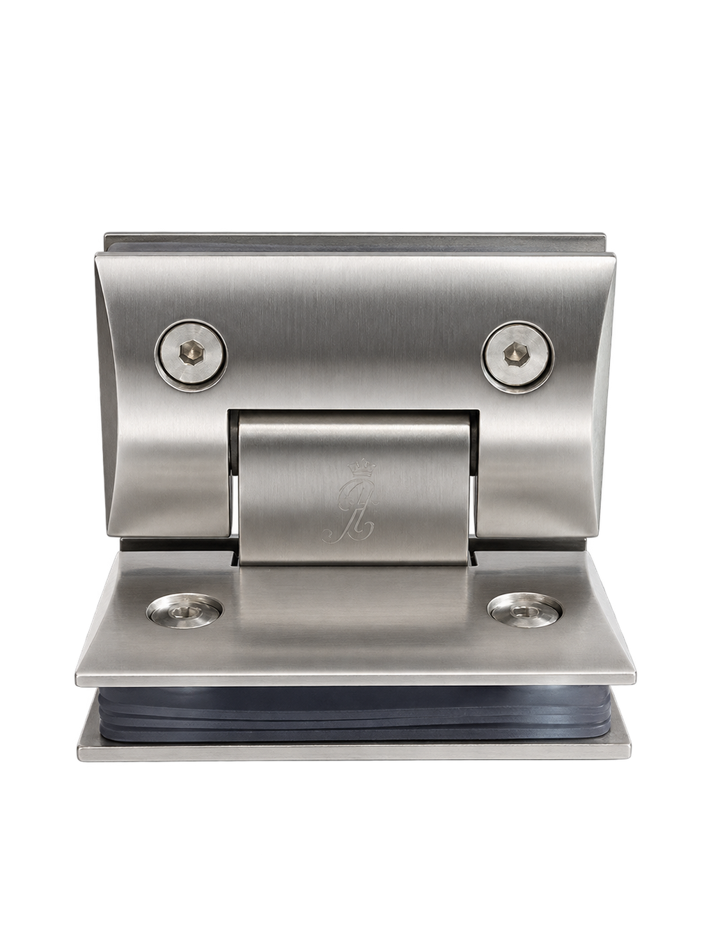 BISAGRA CURVA VIDRIO A VIDRIO 90° SATIN ZAMAC