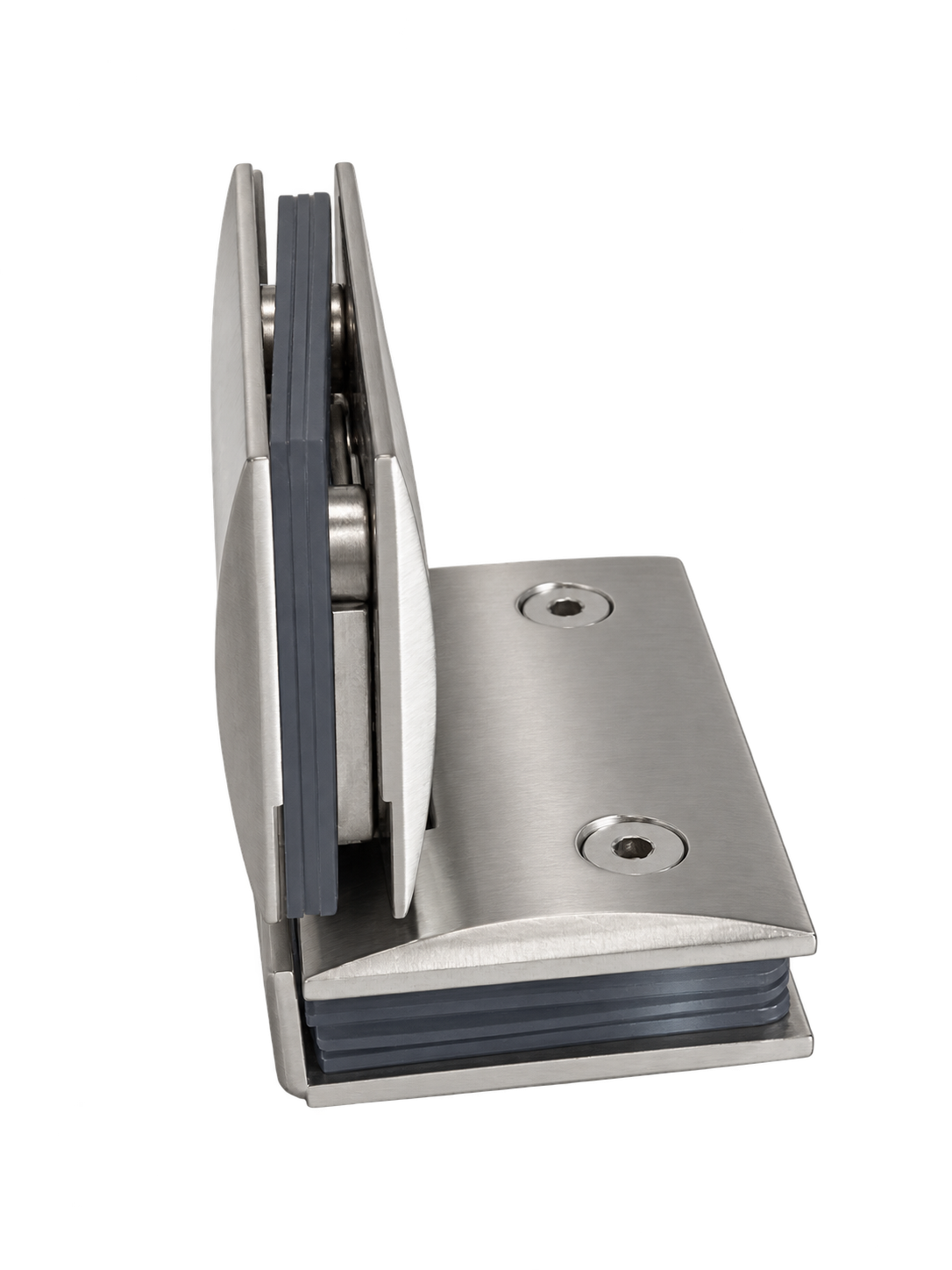 BISAGRA CURVA VIDRIO A VIDRIO 90° SATIN ZAMAC