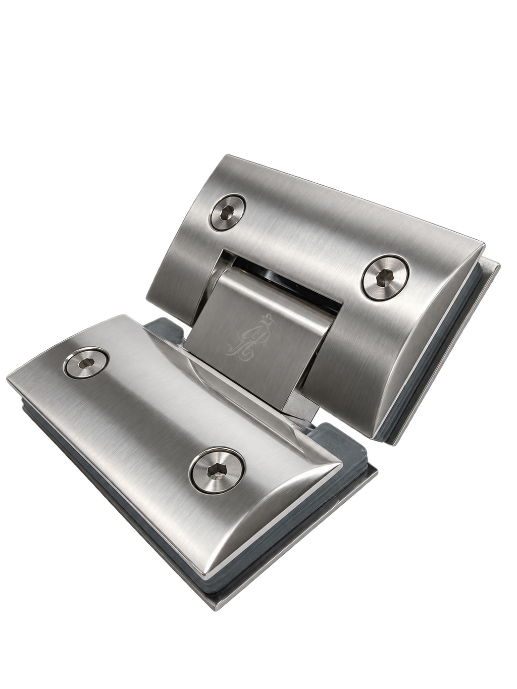 BISAGRA CURVA VIDRIO A VIDRIO 135° SATIN ZAMAC