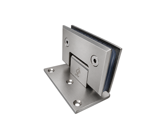 WALL-TO-GLASS HINGE 90° OFFSET SATIN STAINLESS STEEL 201