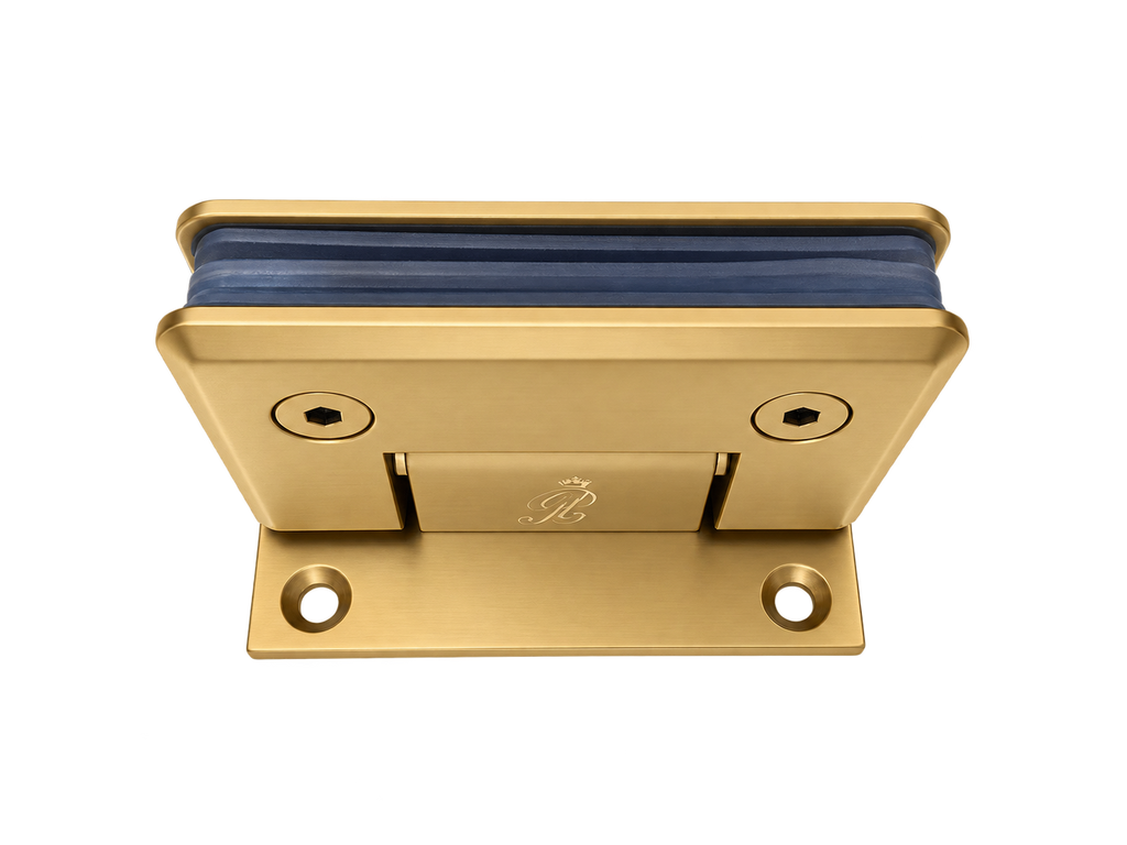 BISAGRA MURO A VIDRIO 90° ORO MATE ACERO INOXIDABLE 201