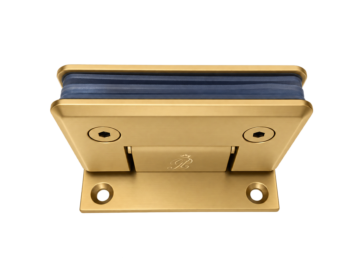 BISAGRA MURO A VIDRIO 90° ORO MATE ACERO INOXIDABLE 201