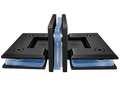 BISAGRA TRIPLE VIDRIO A VIDRIO 180° NEGRO ACERO INOXIDABLE 304