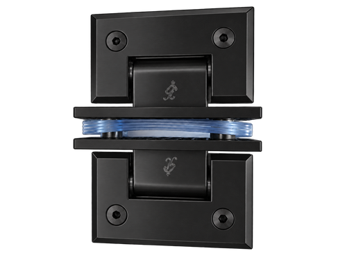 BISAGRA TRIPLE VIDRIO A VIDRIO 180° NEGRO ACERO INOXIDABLE 304