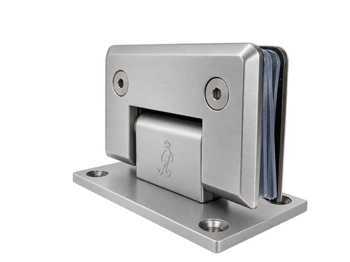 WALL-TO-GLASS HINGE 90° SATIN STAINLESS STEEL 201