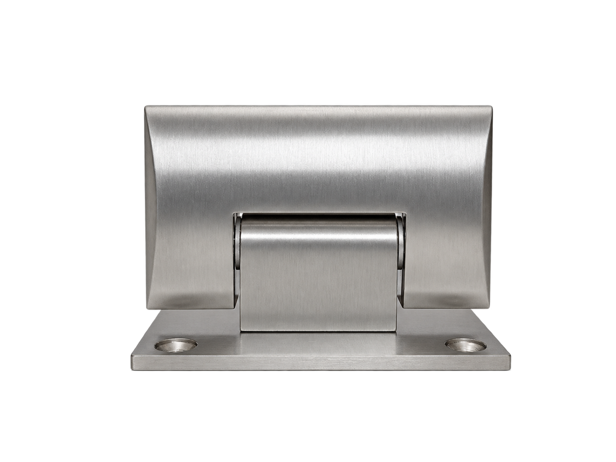 BISAGRA CURVA MURO A VIDRIO 90° DESCENTRADA SATIN ZAMAC