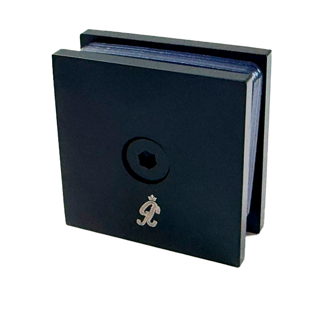 CLIP MURO A VIDRIO NEGRO ACERO INOXIDABLE 304 CASTING