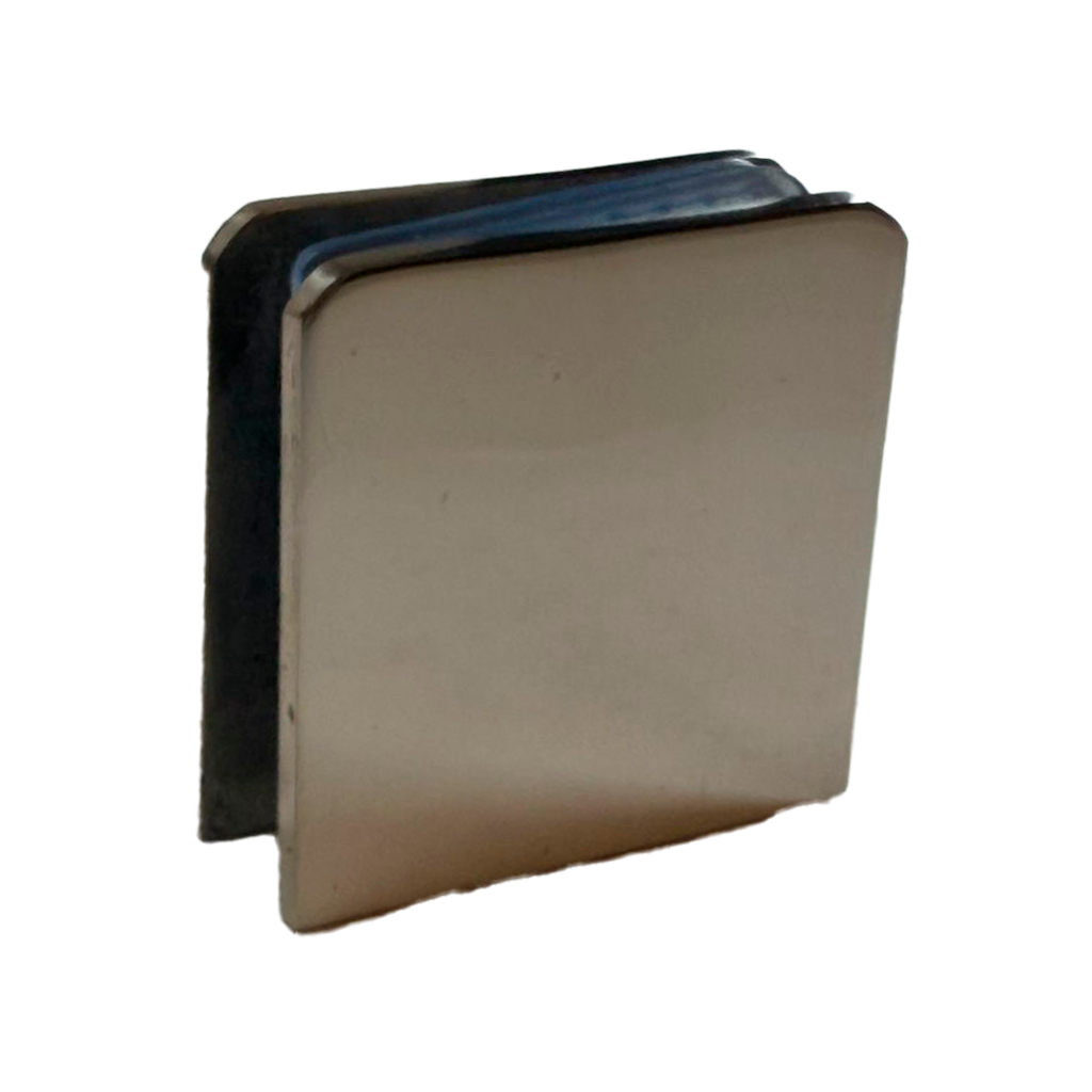CLIP SENCILLO MURO A VIDRIO CROMO ACERO INOXIDABLE 201