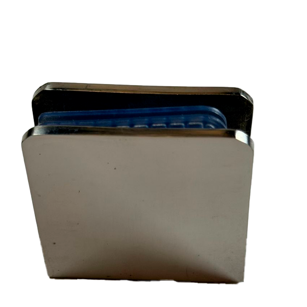 CLIP SENCILLO MURO A VIDRIO CROMO ACERO INOXIDABLE 304