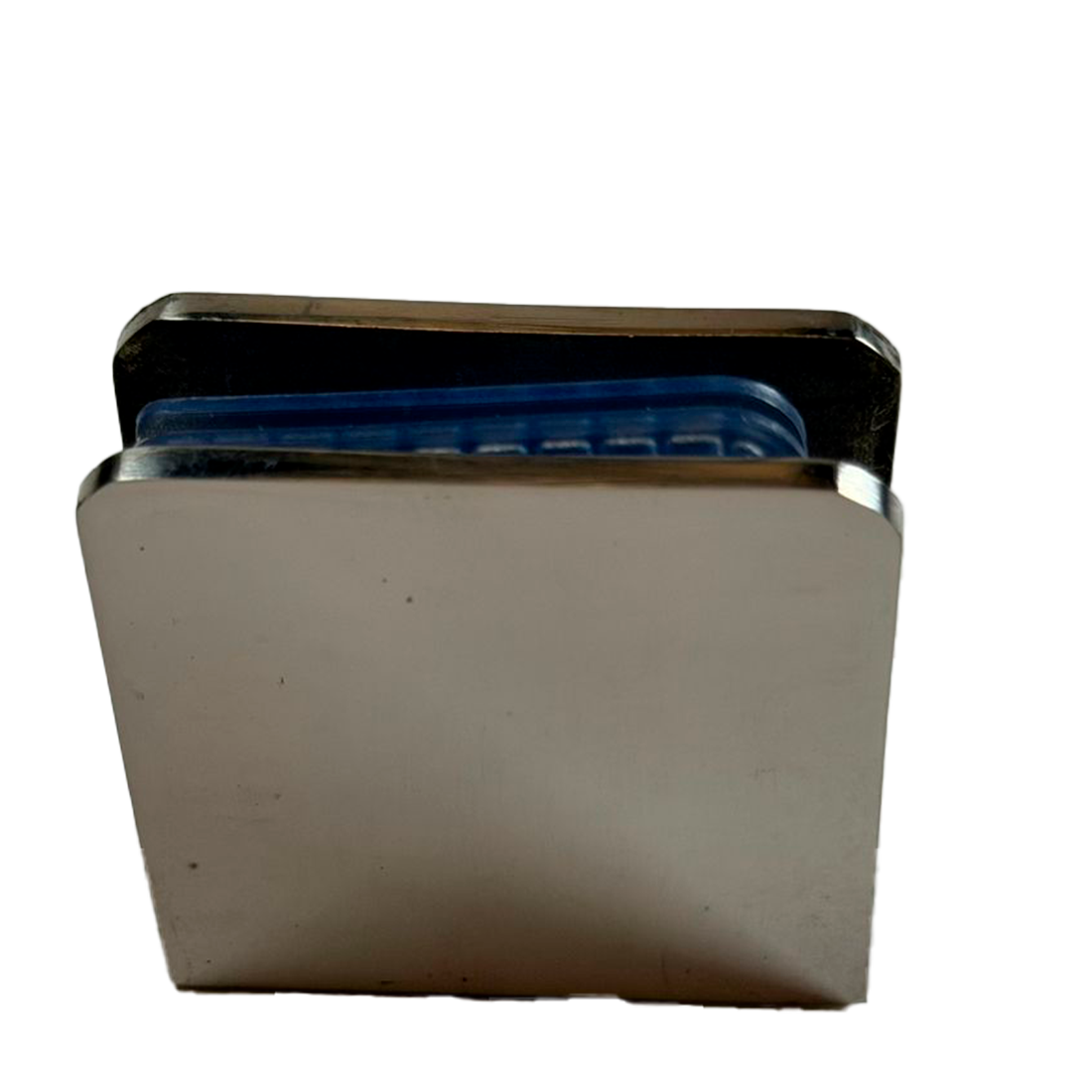CLIP SENCILLO MURO A VIDRIO CROMO ACERO INOXIDABLE 304