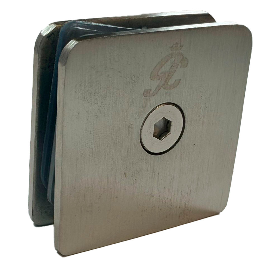 CLIP SENCILLO MURO A VIDRIO FIT SATIN ACERO INOXIDABLE 304