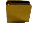 CLIP SENCILLO MURO A VIDRIO ORO BRILLANTE ACERO INOXIDABLE 201