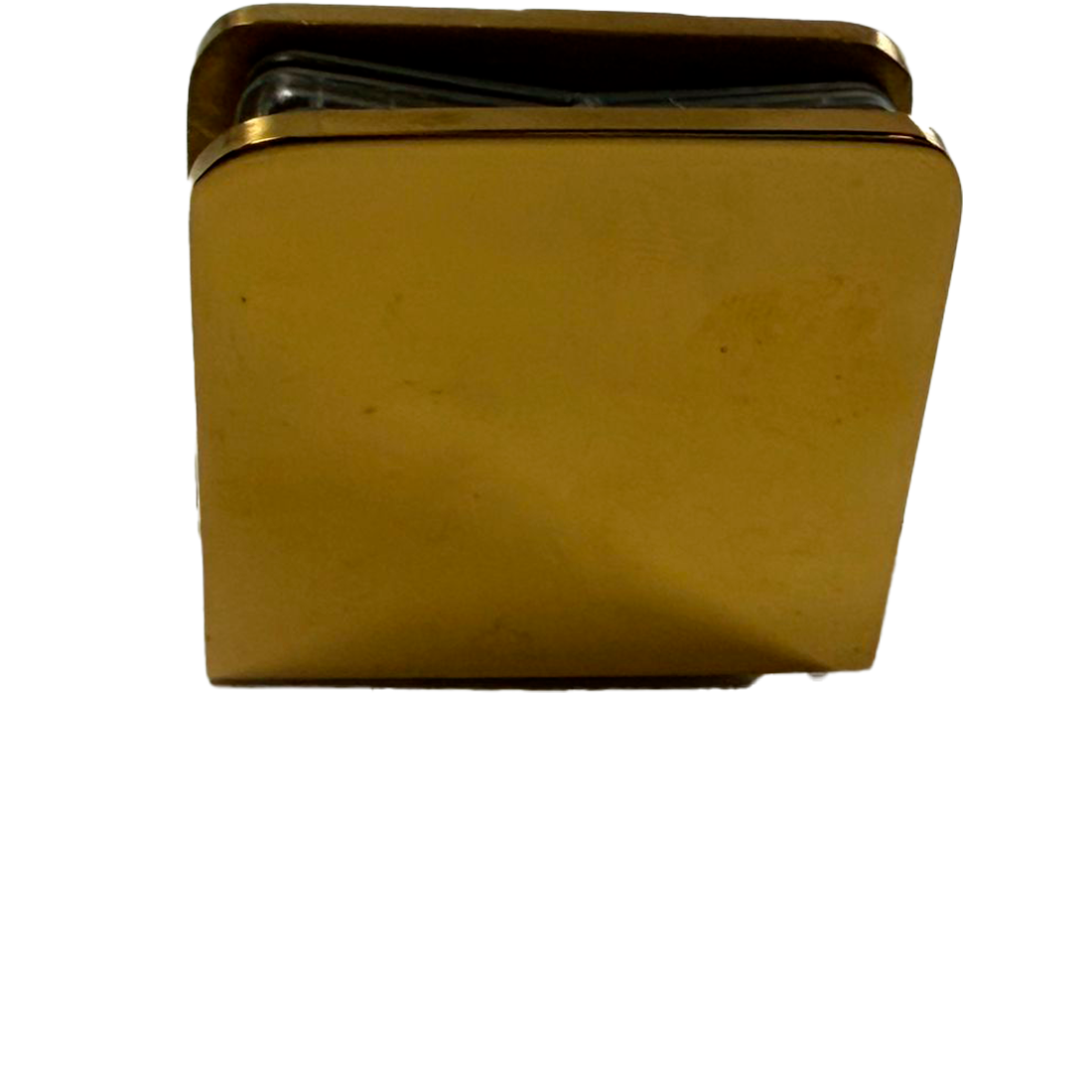 CLIP SENCILLO MURO A VIDRIO ORO BRILLANTE ACERO INOXIDABLE 201