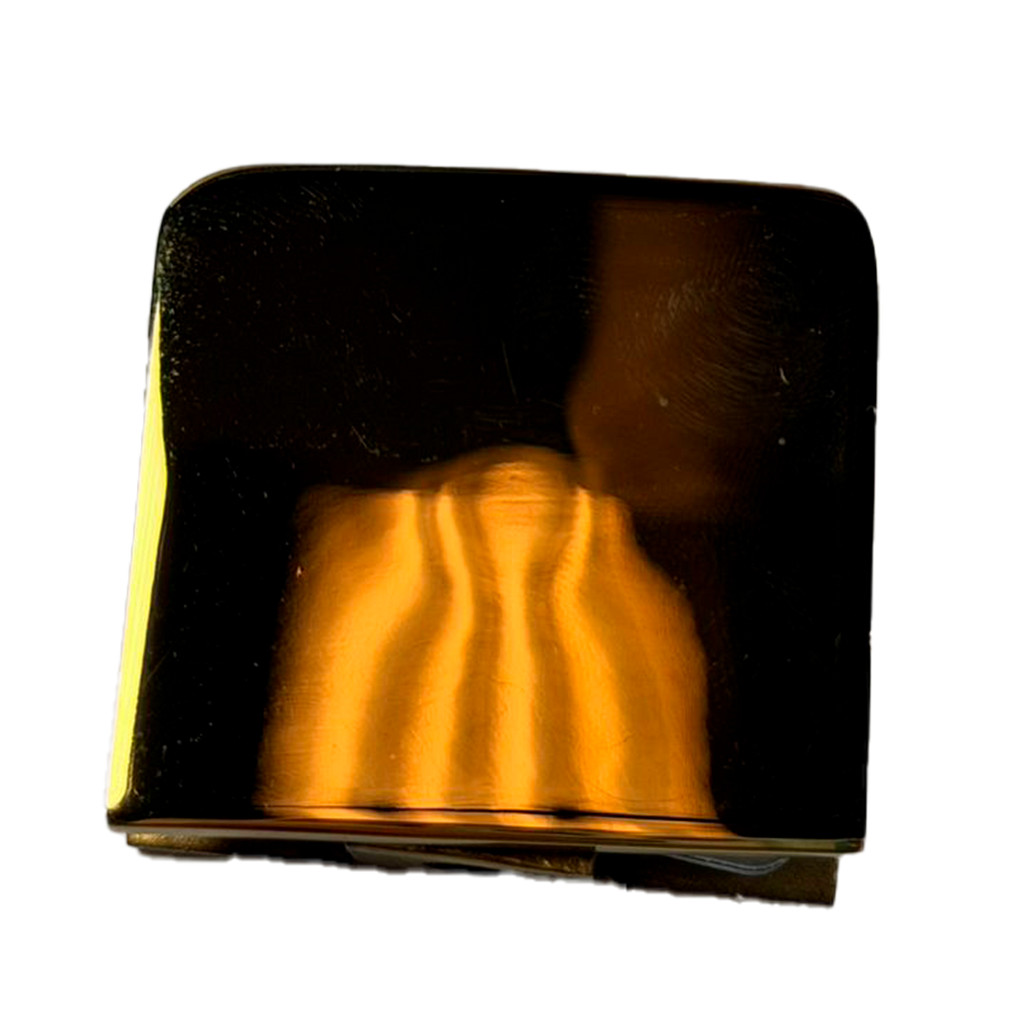 CLIP SENCILLO MURO A VIDRIO ORO BRILLANTE ACERO INOXIDABLE 201