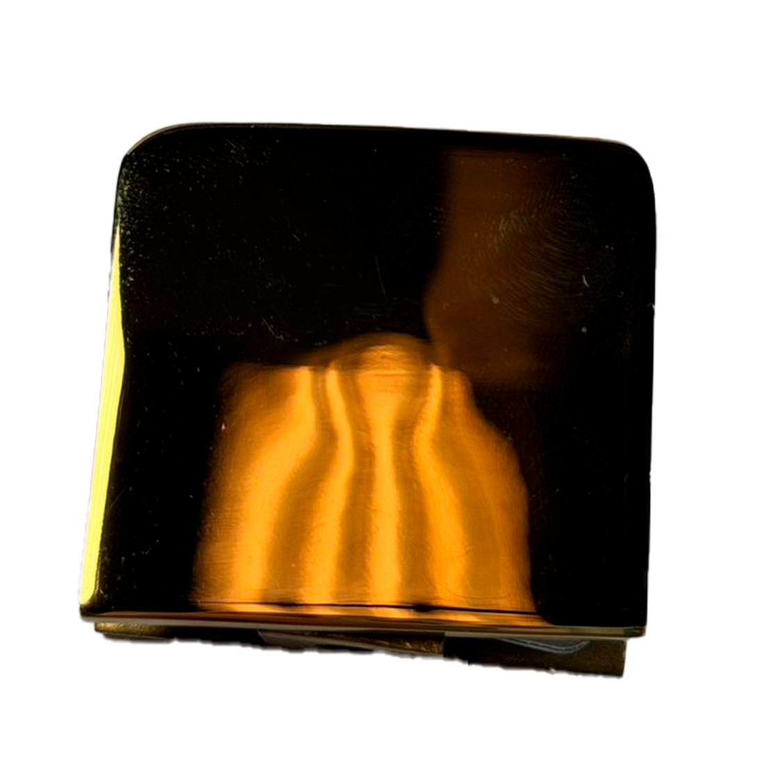 CLIP SENCILLO MURO A VIDRIO ORO BRILLANTE ACERO INOXIDABLE 201