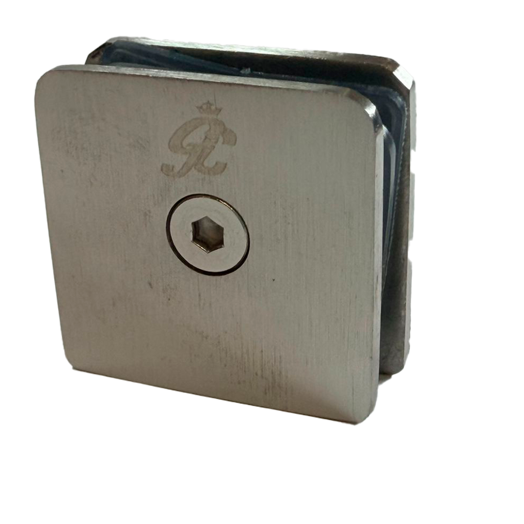 CLIP SENCILLO MURO A VIDRIO SATIN ACERO INOXIDABLE 201