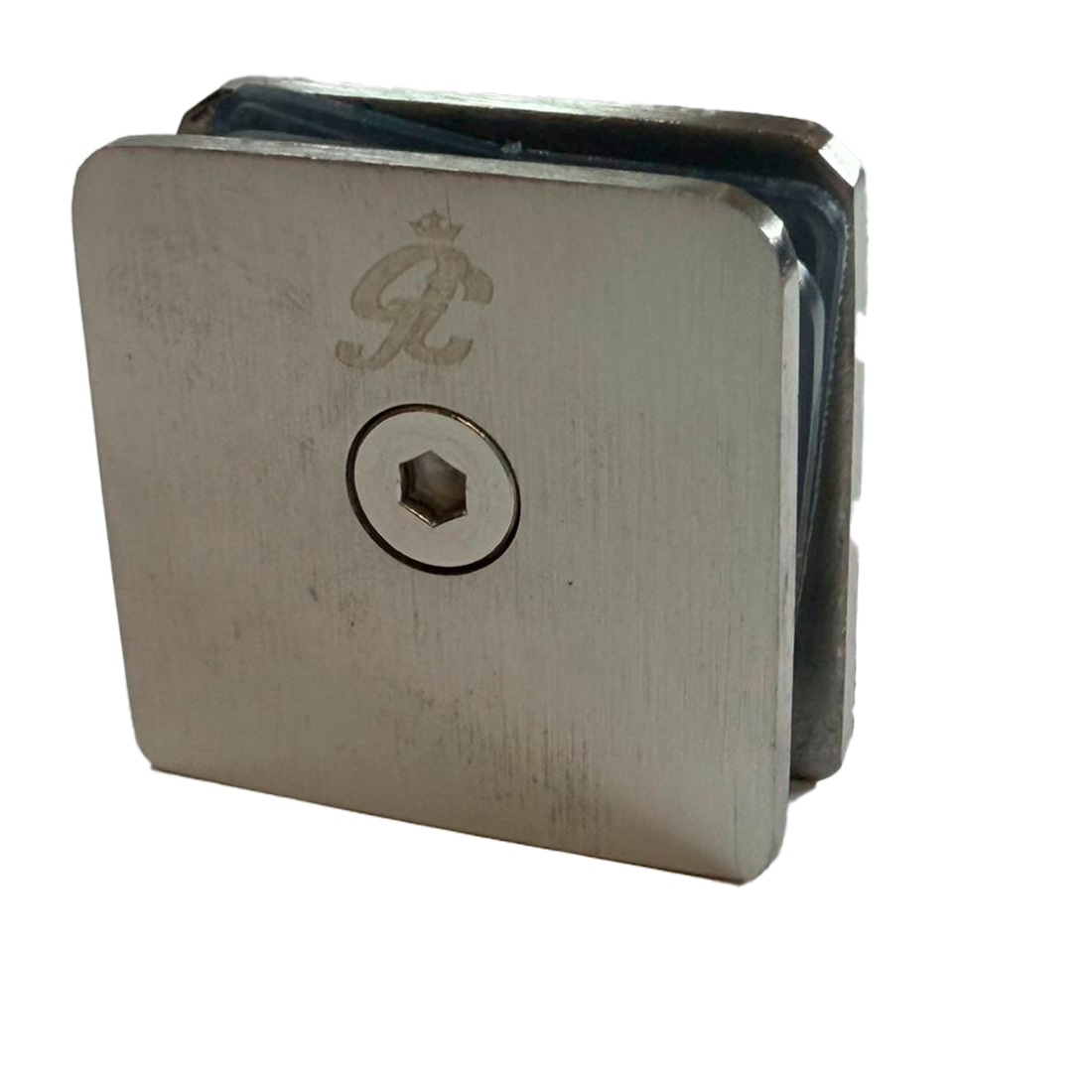 CLIP SENCILLO MURO A VIDRIO SATIN ACERO INOXIDABLE 201