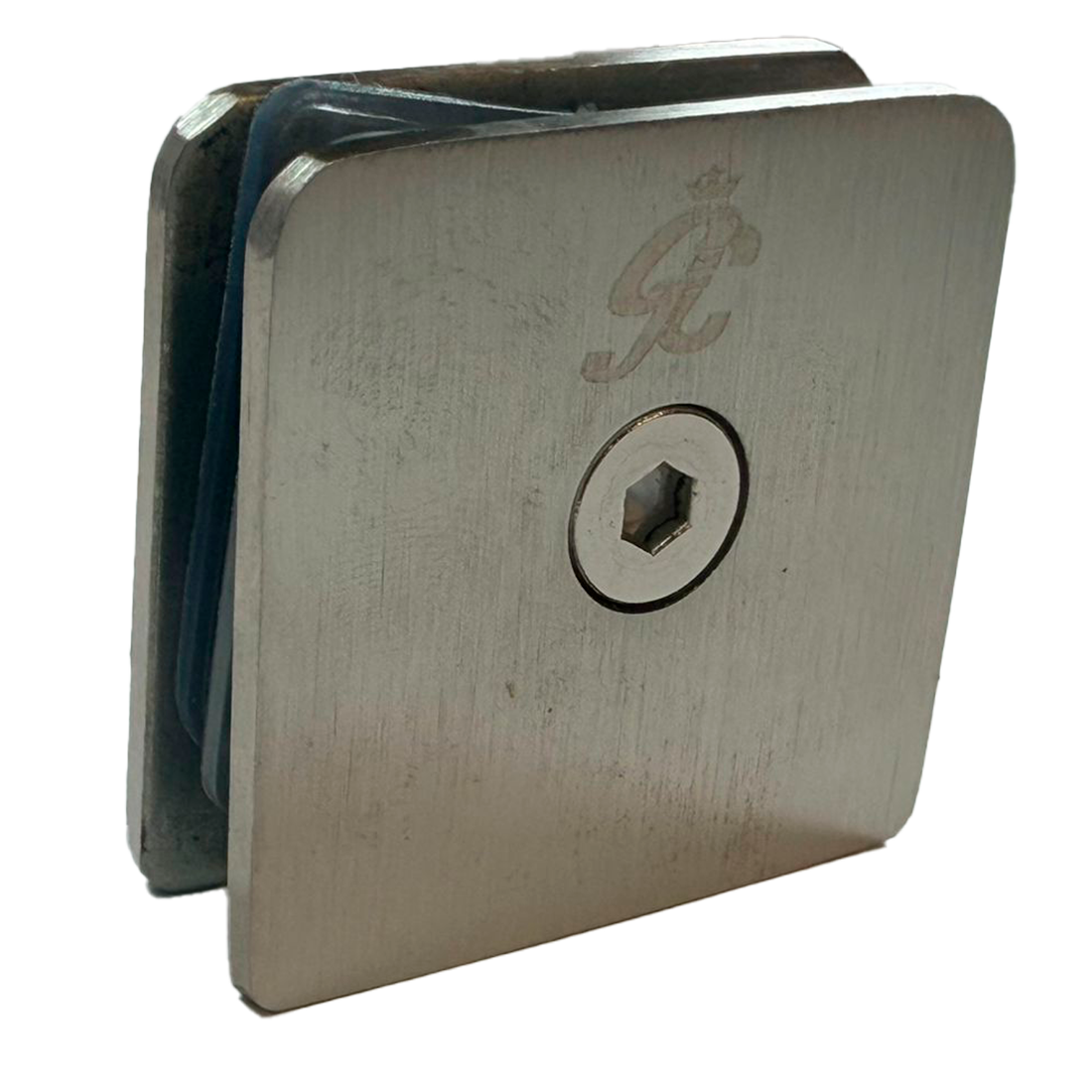 CLIP SENCILLO MURO A VIDRIO SATIN ACERO INOXIDABLE 201