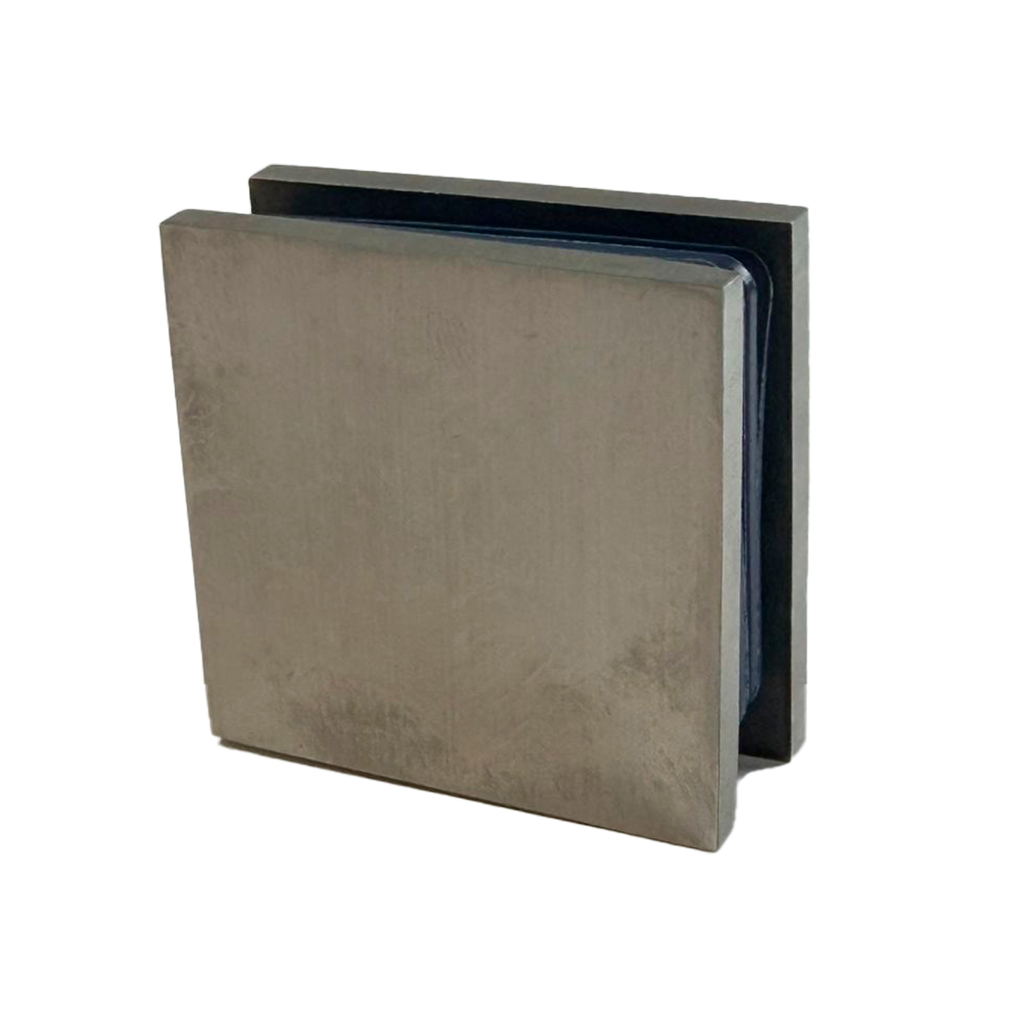 CLIP SENCILLO MURO A VIDRIO SATIN ACERO INOXIDABLE 304 CASTING