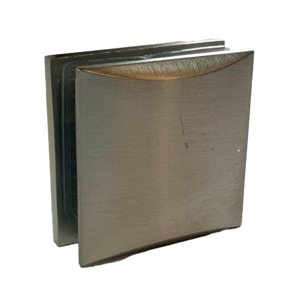 CLIP SENCILLO MURO A VIDRIO SATIN ZAMAC