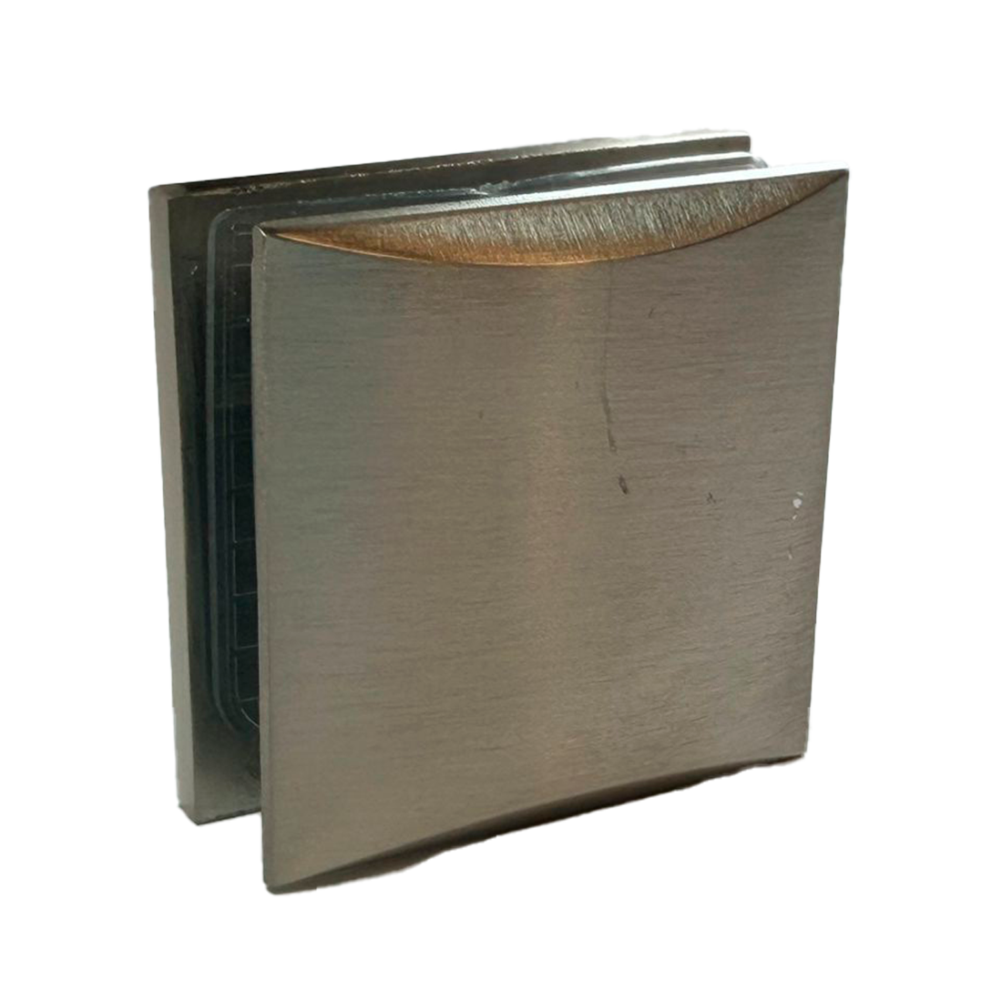 CLIP SENCILLO MURO A VIDRIO SATIN ZAMAC