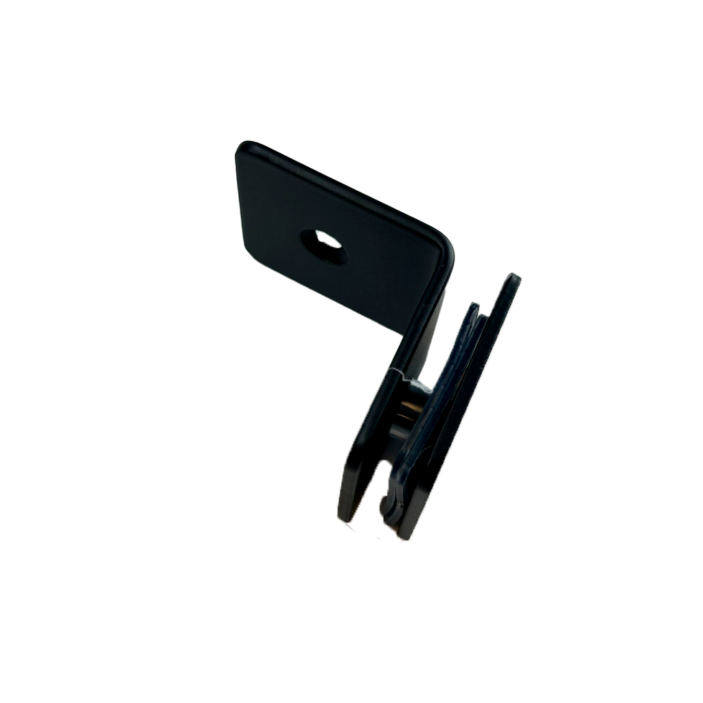 CLIP MURO A VIDRIO 90° CON BASE LATERAL FIT NEGRO ACERO INOXIDABLE 304