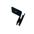 CLIP MURO A VIDRIO 90° CON BASE LATERAL FIT NEGRO ACERO INOXIDABLE 304