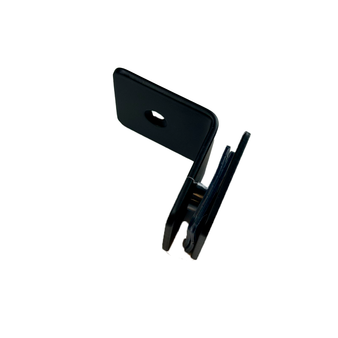 CLIP MURO A VIDRIO 90° CON BASE LATERAL FIT NEGRO ACERO INOXIDABLE 304
