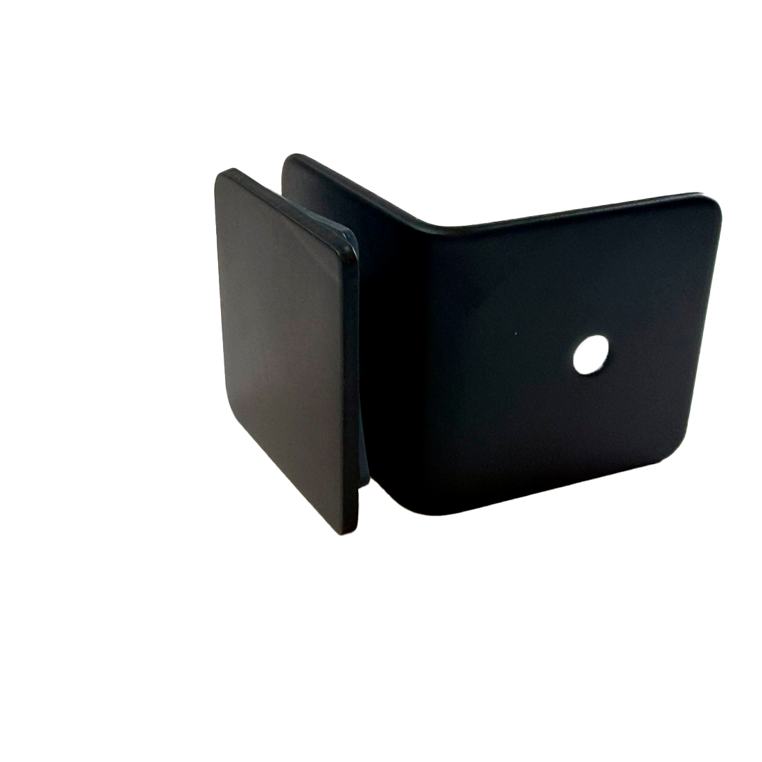 CLIP MURO A VIDRIO 90° CON BASE LATERAL FIT NEGRO ACERO INOXIDABLE 304