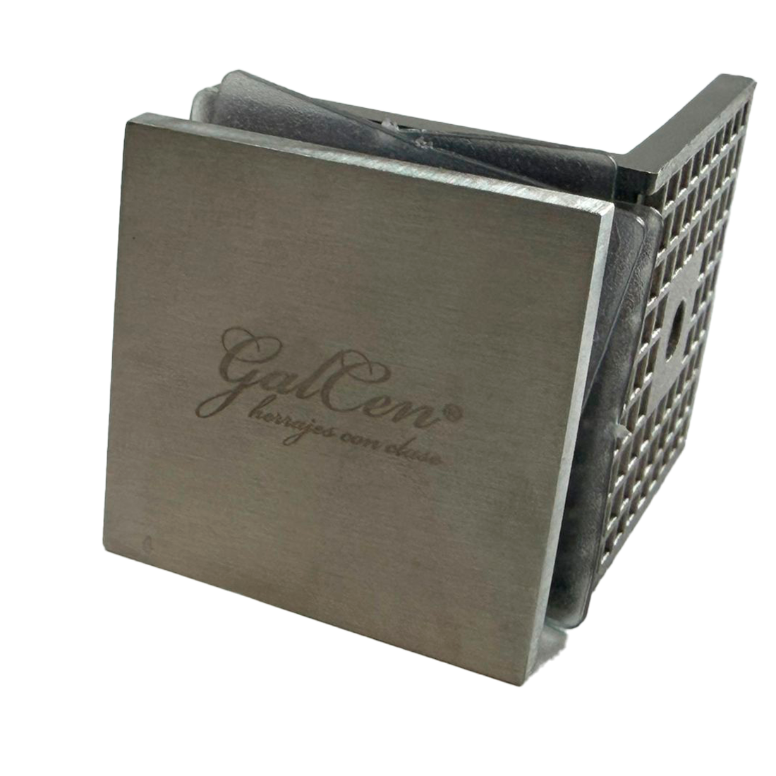 CLIP MURO A VIDRIO 90° CON BASE LATERAL SATIN ACERO INOXIDABLE 304 CASTING