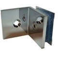 CLIP MURO A VIDRIO 90° CON BASE LATERAL CROMO ZAMAC