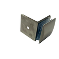 CLIP MURO A VIDRIO 90° CON BASE LATERAL SATIN ZAMAC