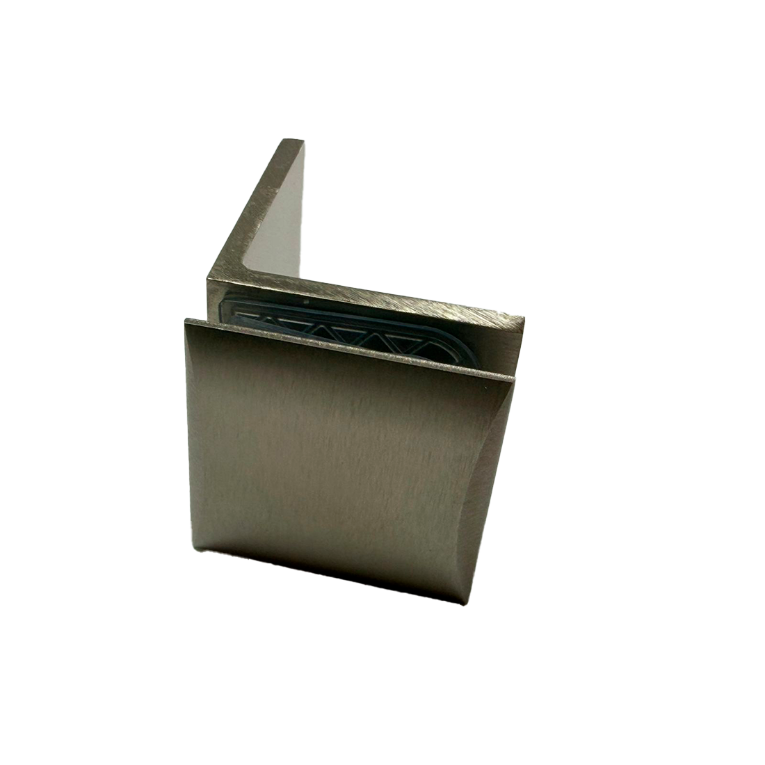 CLIP MURO A VIDRIO 90° CON BASE LATERAL SATIN ZAMAC