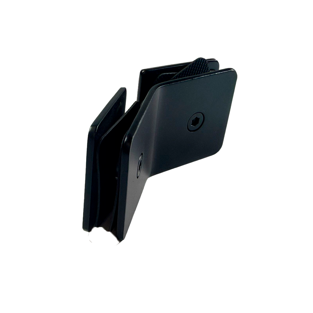 CLIP VIDRIO A VIDRIO 90° FIT NEGRO ACERO INOXIDABLE 304